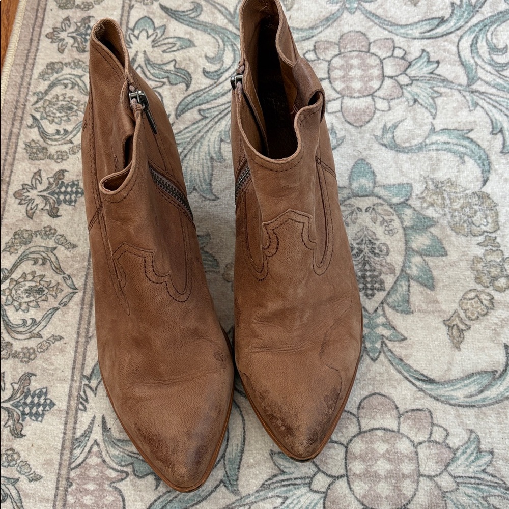 Frye Women's Brown Leather Ankle Booties